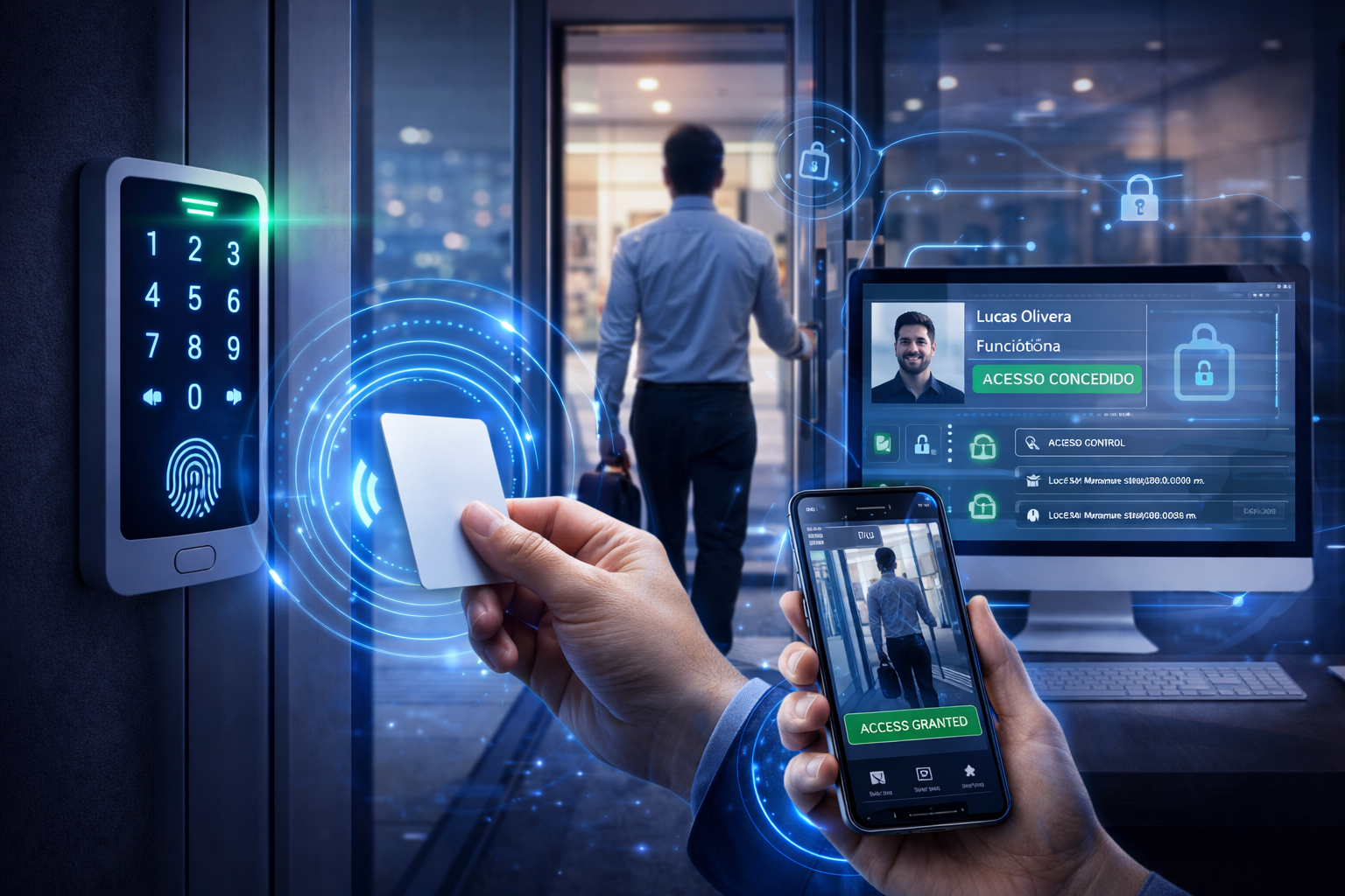 Controle de acesso com autenticacao segura